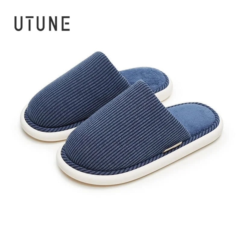 Sewing House - UTUNE-chinelos de pelúcia simples para homens