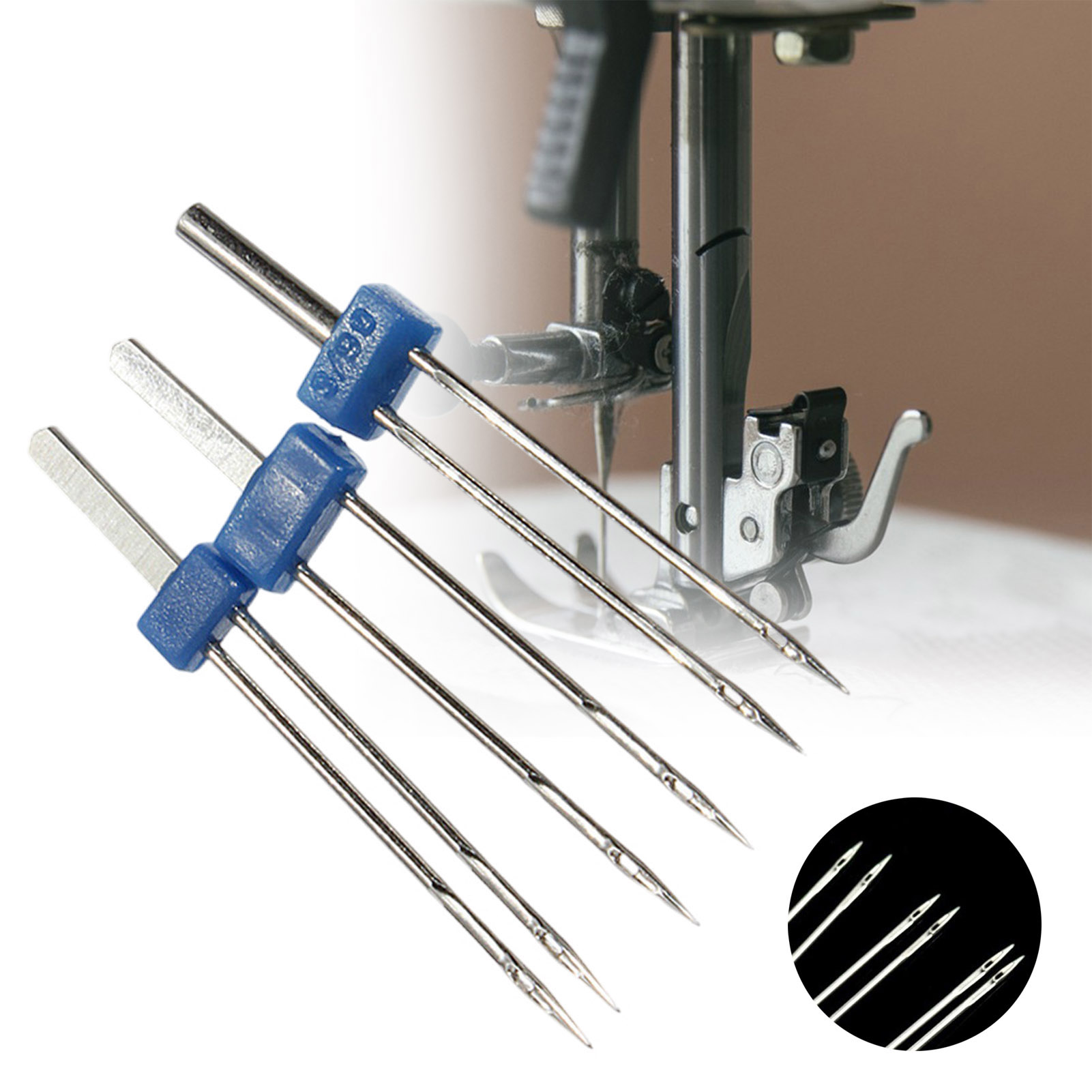Twin Needle Stretch - Conjunto de Agulhas Duplas 3 Peças
