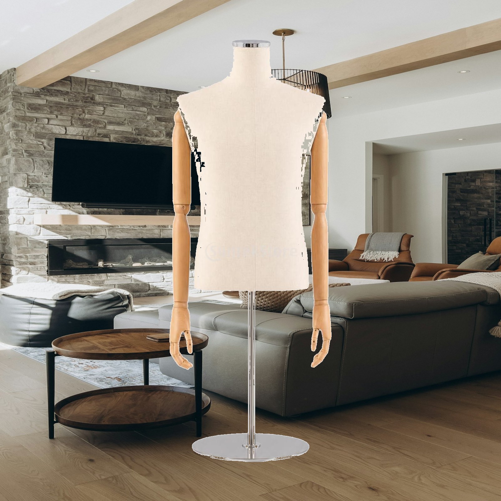 Dress Form Mannequin - Manequim masculino de meio corpo revestido