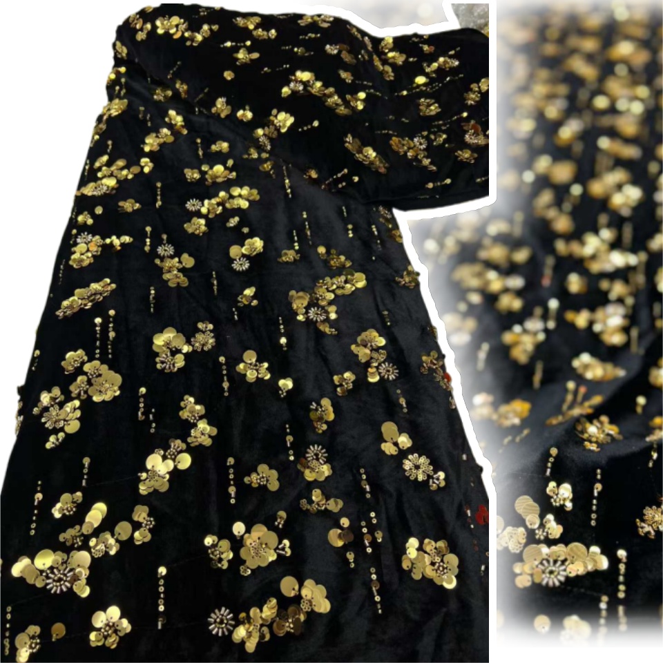 Lantejoulas africanas tecido d - Sewing Velvet Fabric avaliação e preço