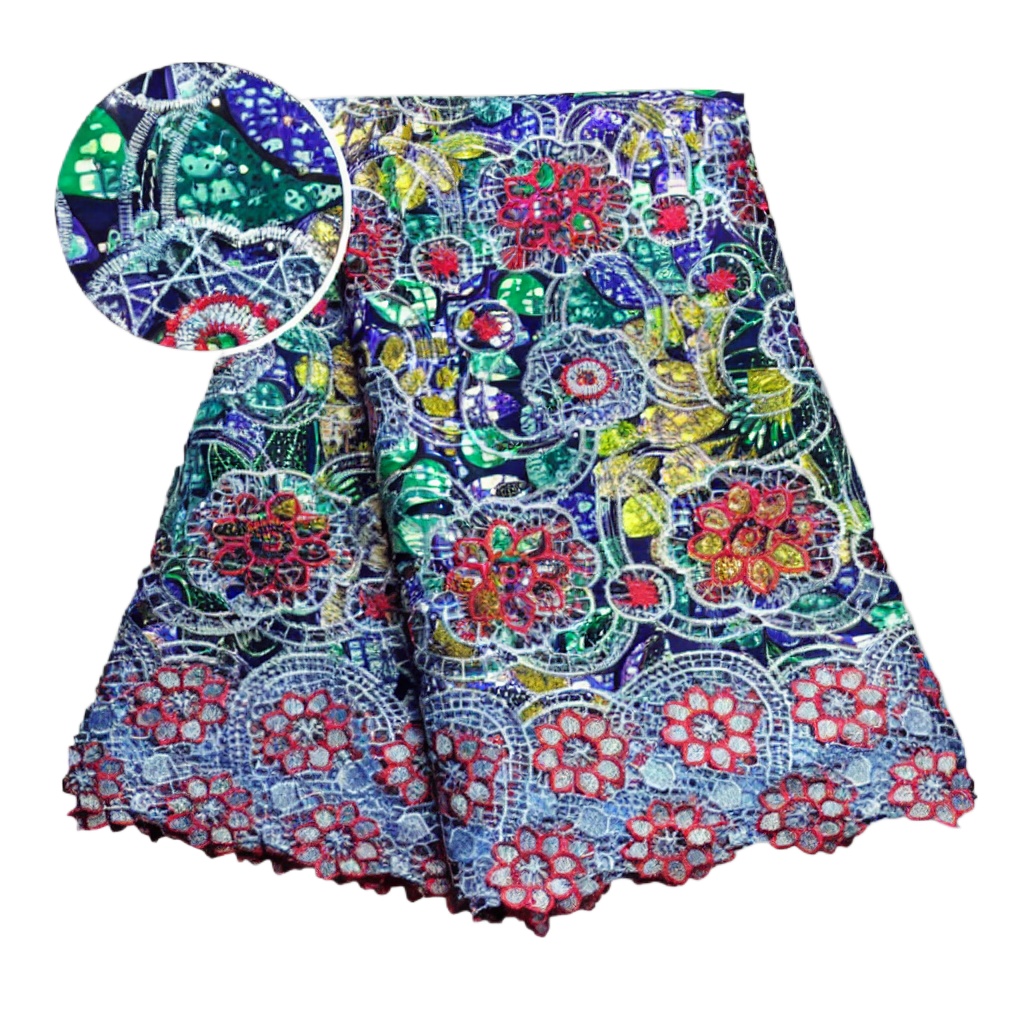 Tecido de Renda Africana 100%  - Sewing Batik avaliação e preço