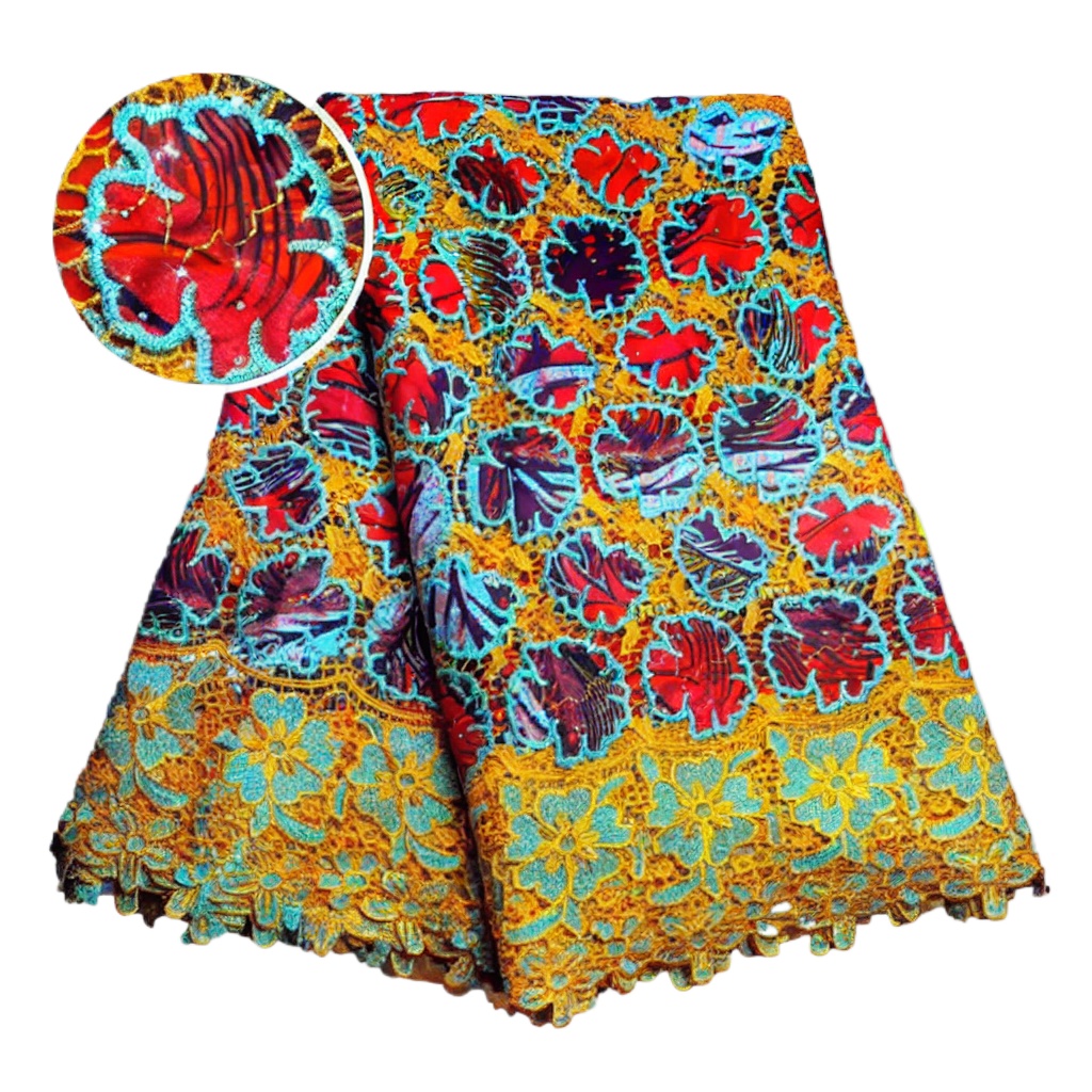 Tecido de Renda Africana 100%  - Sewing Batik avaliação e preço