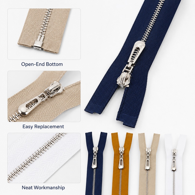 5 Peças 3 #   Zíper de Metal d - Sewing Front Zipper avaliação e preço